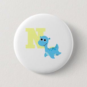 N is for Nessie 6 Cm Round Badge