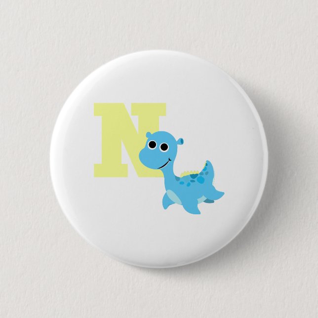N is for Nessie 6 Cm Round Badge (Front)