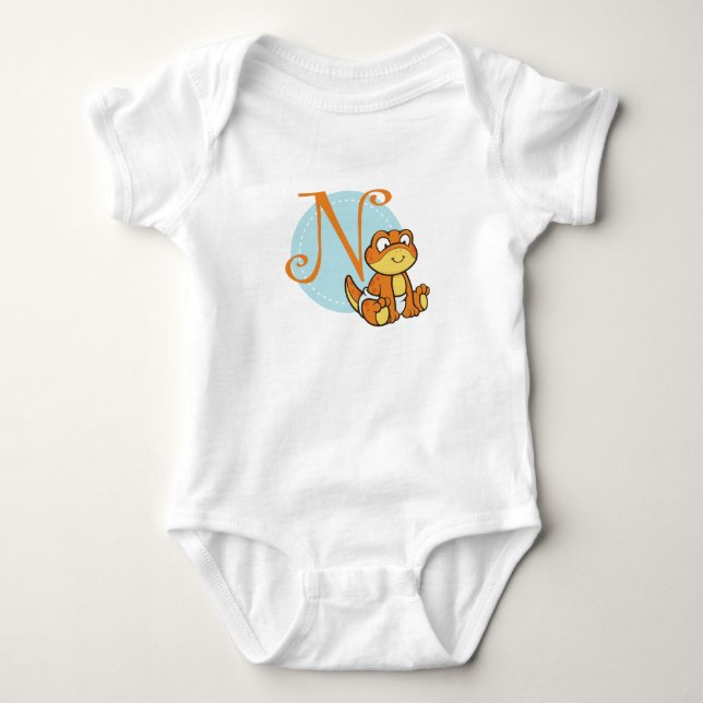 N is for Newt Baby Bodysuit (Front)