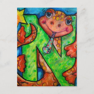 N is for Newt Postcard