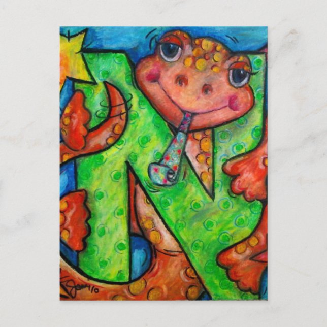 N is for Newt Postcard (Front)