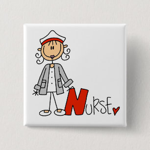 N is for Nurse 15 Cm Square Badge