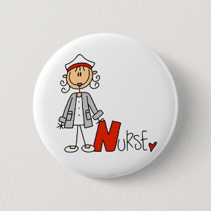 N is for Nurse 6 Cm Round Badge