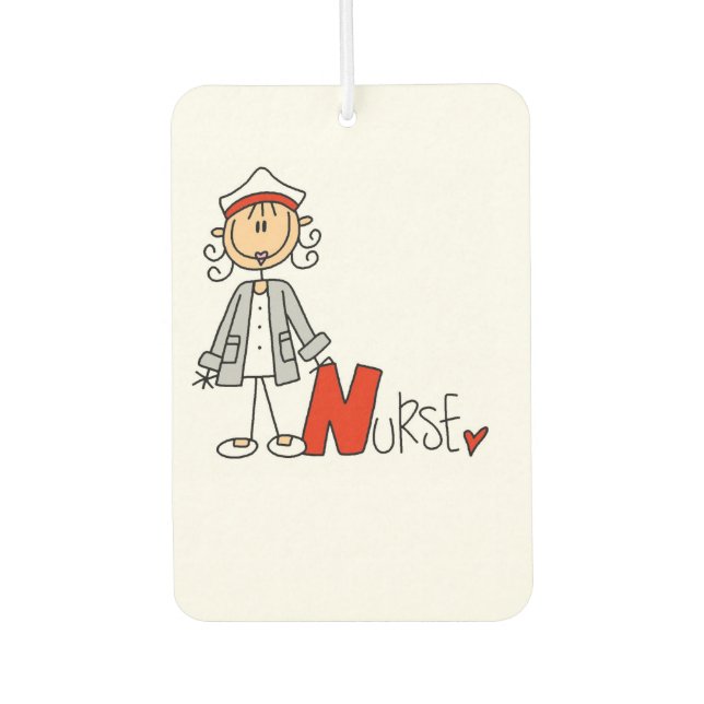 N is for Nurse Air Freshner Car Air Freshener (Front)