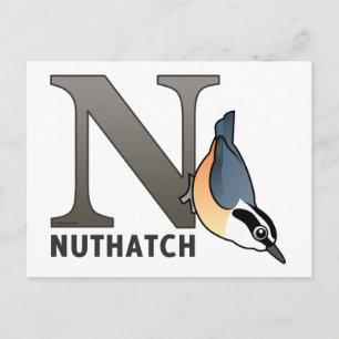 N is for Nuthatch Postcard