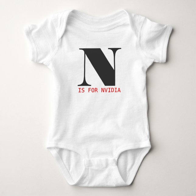 N is for Nvidia Baby Bodysuit (Front)