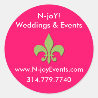 N-joY! Fleur de lis Seal Sticker.