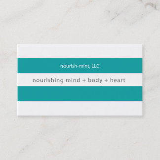 n-m Teal Striped Business Card