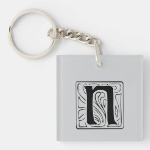 N Monogramm schwarz Key Ring