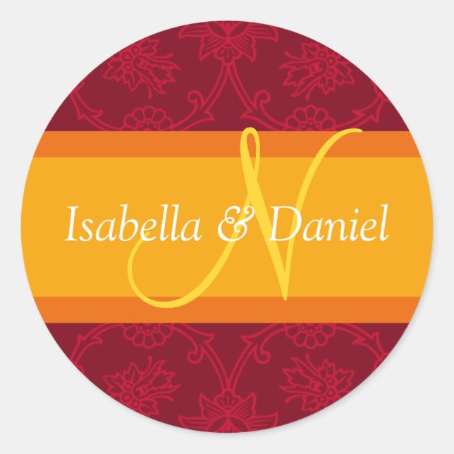 N Monograms For Wedding Invitation Seals (Front)