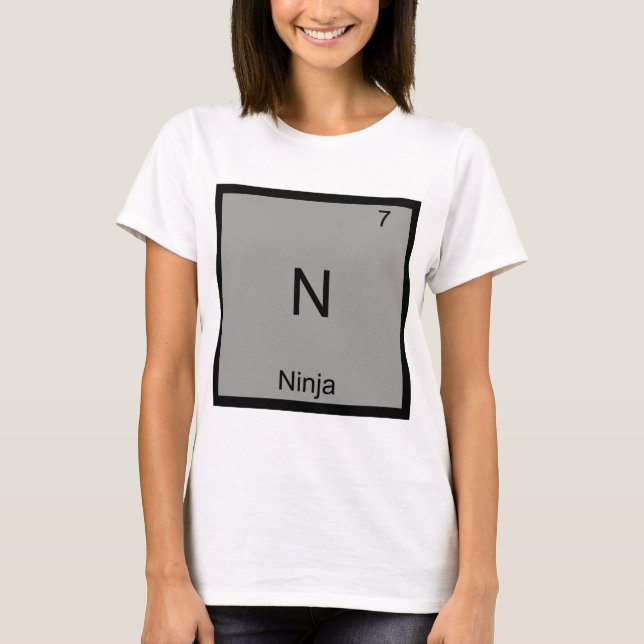 N - Ninja Funny Chemistry Element Symbol Tee (Front)