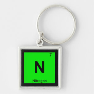 N - Nitrogen Chemistry Periodic Table Symbol Key Ring