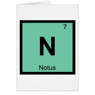 N - Notus Greek Chemistry Periodic Table Symbol