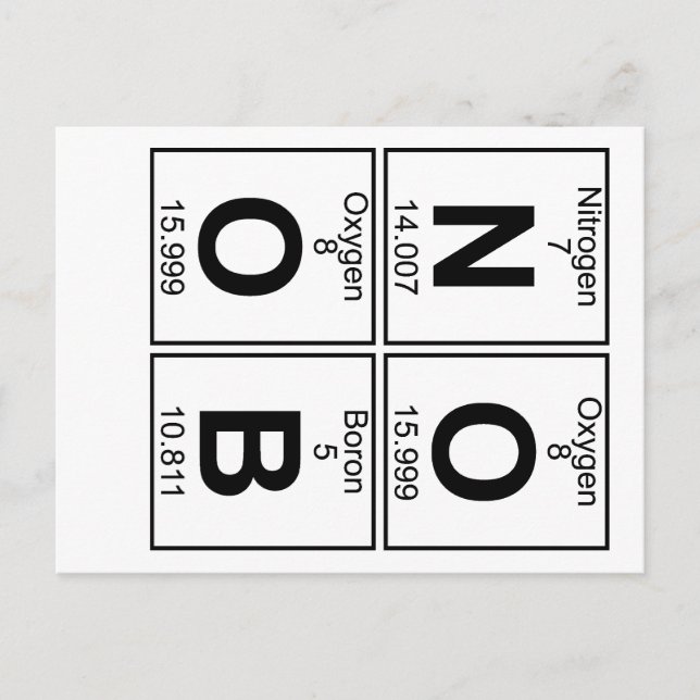 N-O-O-B (noob) - Full Postcard (Front)