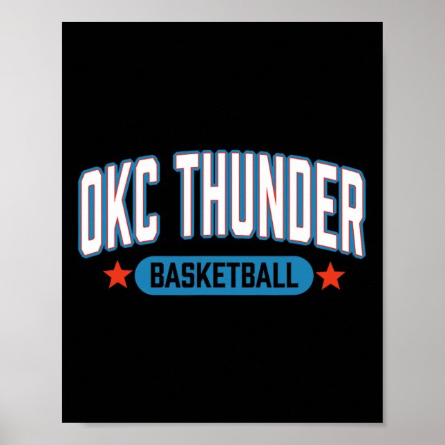 N Oklahoma City Thunder Sketll Americana  Poster (Front)