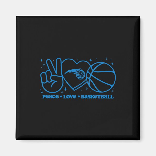 N Orlando Magic Peace Love Sketll  Magnet (Front)