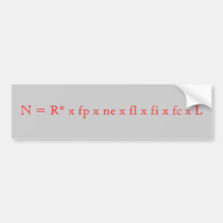 N = R* x fp x ne x fl x fi x fc x L Bumper Sticker