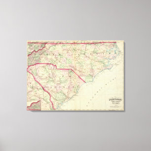N & S Carolina 3 Canvas Print