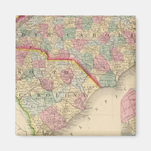 N & S Carolina Map by Mitchell Magnet
