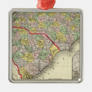 N & S Carolina Metal Tree Decoration