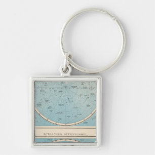 N, S Sternhimmel Celestial Atlas Map Key Ring