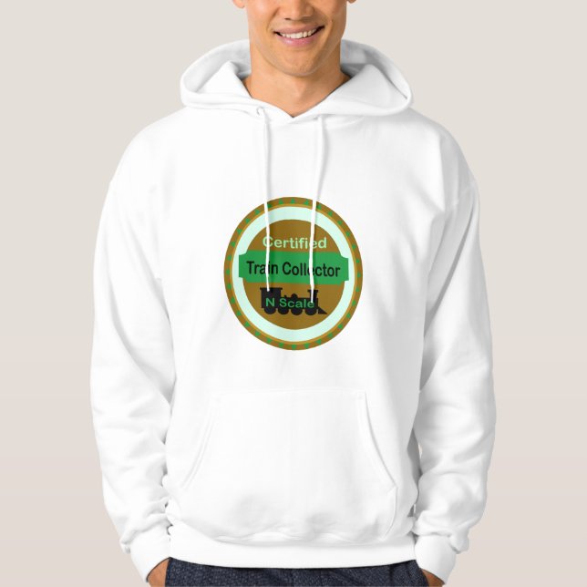 N Scale Train Collector Hoodie (Front)