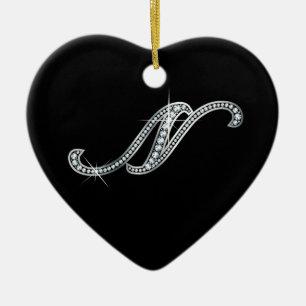 N script "Diamond Bling" Ceramic Tree Decoration