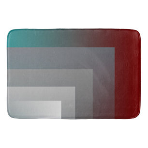 N - teal grey burgundy bath mat
