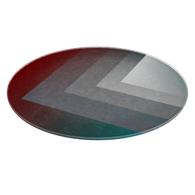 N - teal grey burgundy cutting board (Corner)