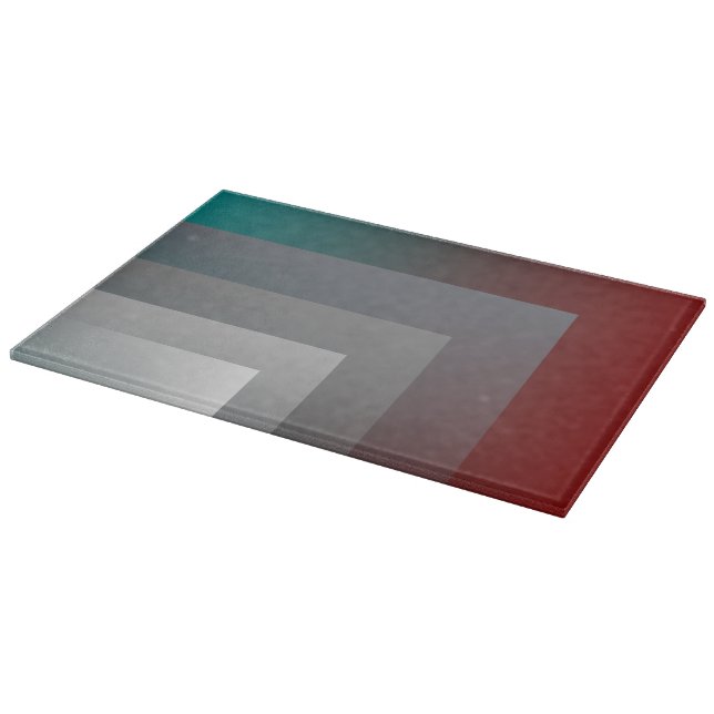 N - teal grey burgundy cutting board (Corner)