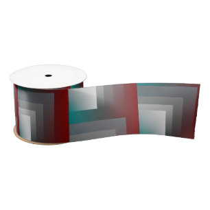 N - teal grey burgundy satin ribbon