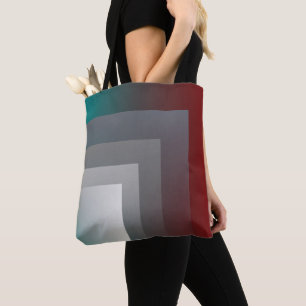 N - teal grey burgundy tote bag