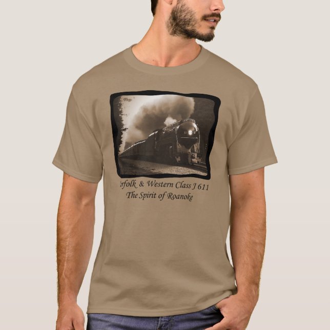 N & W Class J 611 The Spirit of Roanoke T-Shirt (Front)