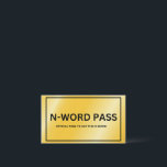 N-Word Pass Enclosure Card<br><div class="desc">n-word pass</div>