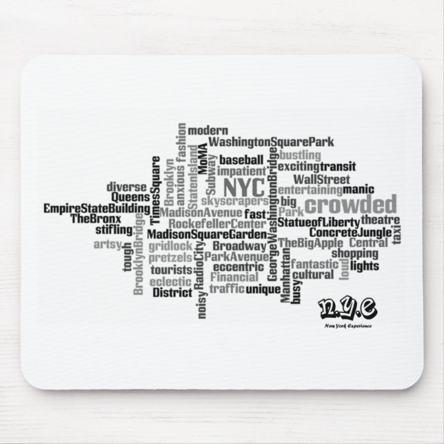 N.Y.E Pick a Word Mouse Mat (Front)