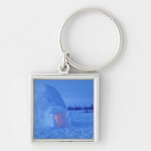 NA, Canada, Manitoba, Churchill. Arctic igloo Key Ring