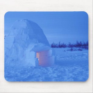 NA, Canada, Manitoba, Churchill. Arctic igloo Mouse Mat
