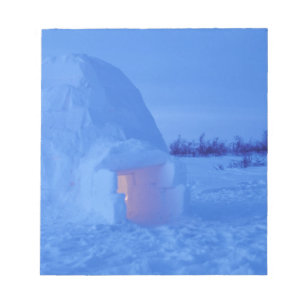 NA, Canada, Manitoba, Churchill. Arctic igloo Notepad