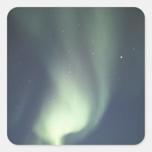 NA, Canada, Manitoba, Churchill Northern lights, Square Sticker