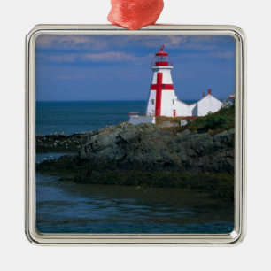NA, Canada, New Brunswick, Campobello Island. 4 Metal Tree Decoration