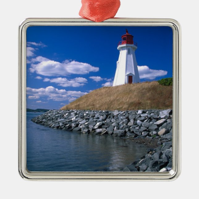 NA, Canada, New Brunswick, Campobello Island. 5 Metal Tree Decoration (Front)