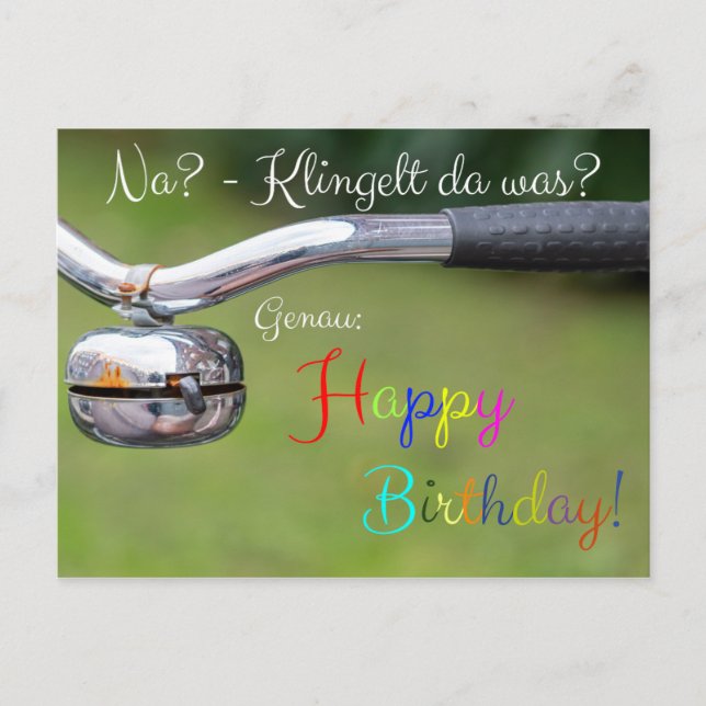 Na? Klingelt da was? Genau: Happy Birthday! Postcard (Front)