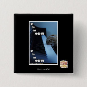 Na na na nooom 15 cm square badge