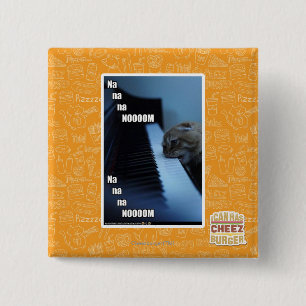 Na na na nooom 15 cm square badge