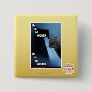 Na na na nooom 15 cm square badge