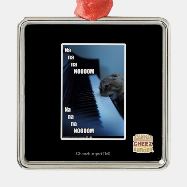 Na na na nooom metal tree decoration (Front)