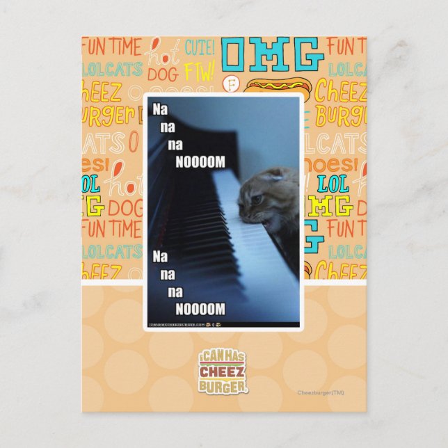 Na na na nooom postcard (Front)