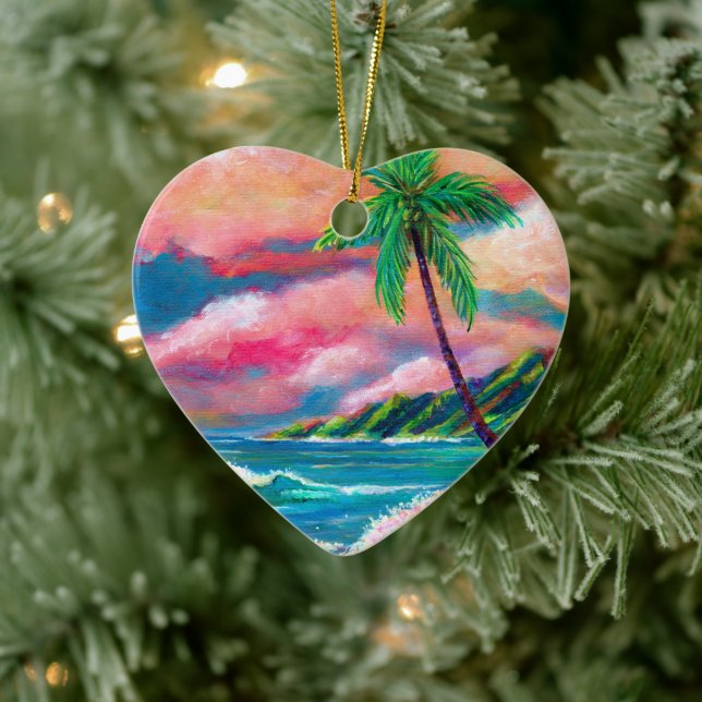 Na Pali Coast Christmas Ceramic Tree Decoration (Tree)