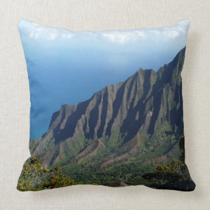 Na Pali Coast on Kauai throw pillow