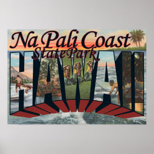 Na Pali Coast State Park, Hawaii Poster